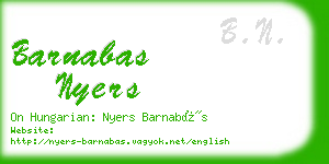 barnabas nyers business card